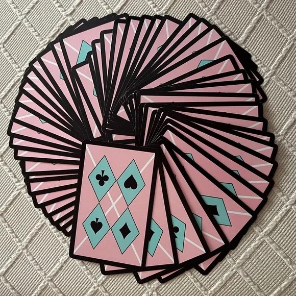 Tiffany & Co. deck playing cards argyle pink Tiffany blue white black - Picture 3 of 11